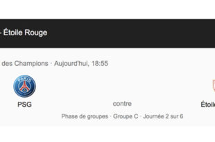 PSG Etoile Rouge Belgrade streaming