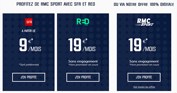 Offres RMC Sport