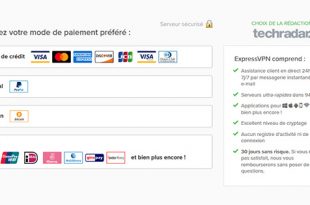 Moyens paiement ExpressVPN